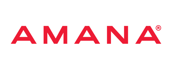 An assortment of Amana replacement parts for home appliances