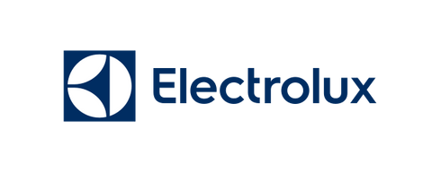 Assortment of Electrolux replacement parts for home appliances arranged on a clean background