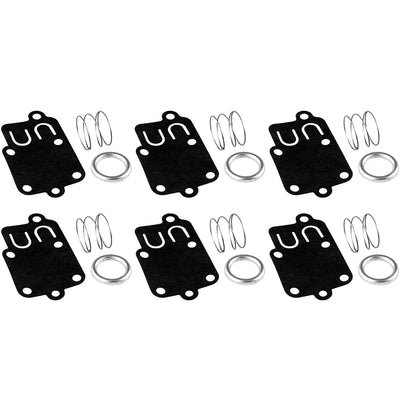 Pack of 6 carburetor diaphragm, gasket, and spring kits for 2HP-5HP Briggs & Stratton engines.