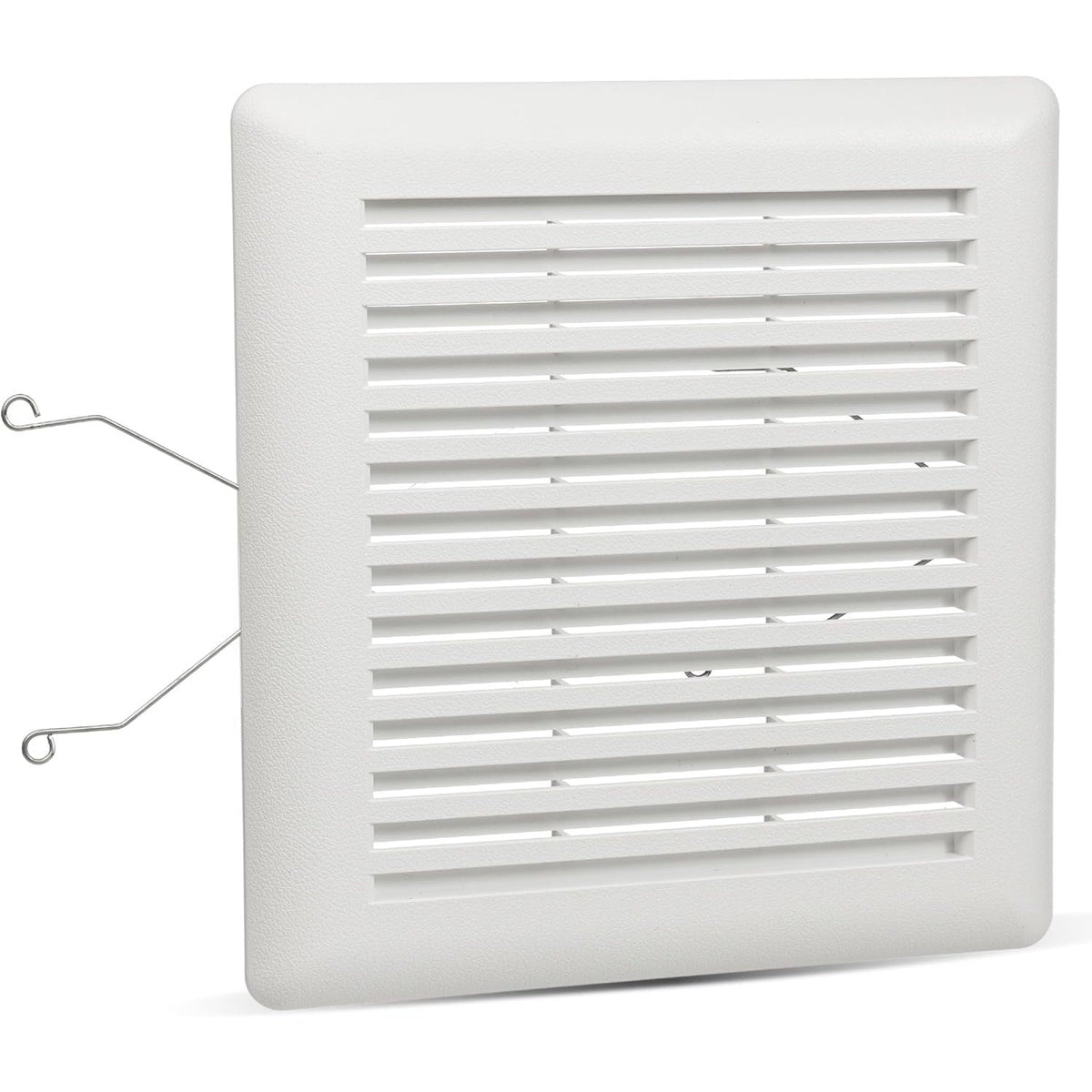 White bathroom ceiling fan grille replacement with mounting springs for C350GN S97017068.