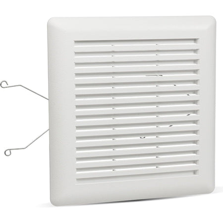 White bathroom ceiling fan grille replacement with mounting springs for C350GN S97017068.