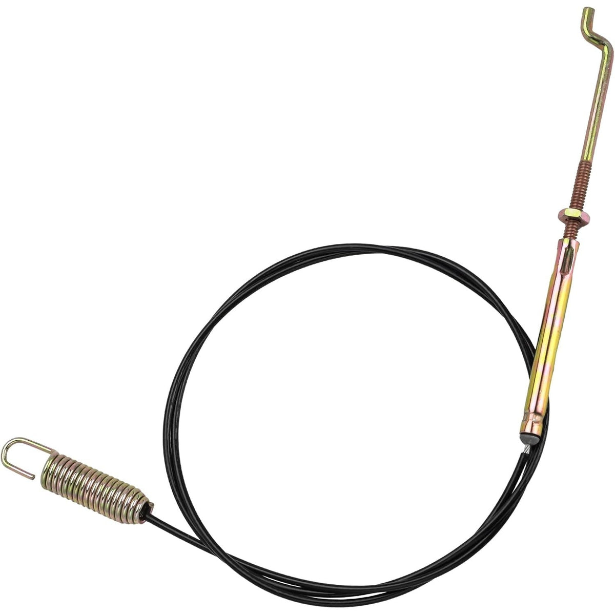 746-0898 clutch drive cable with tension spring and threaded adjustment rod.