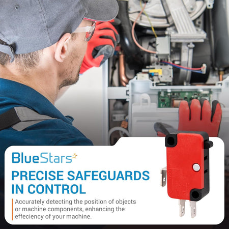 V-15-1C25 micro limit switch with blade actuator shown in a promotional product graphic.