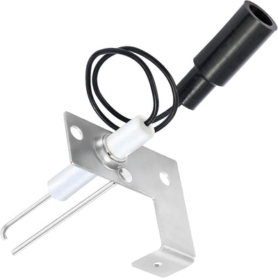 93868 water heater 2-prong igniter and sense electrode assembly with mounting bracket and wire lead.