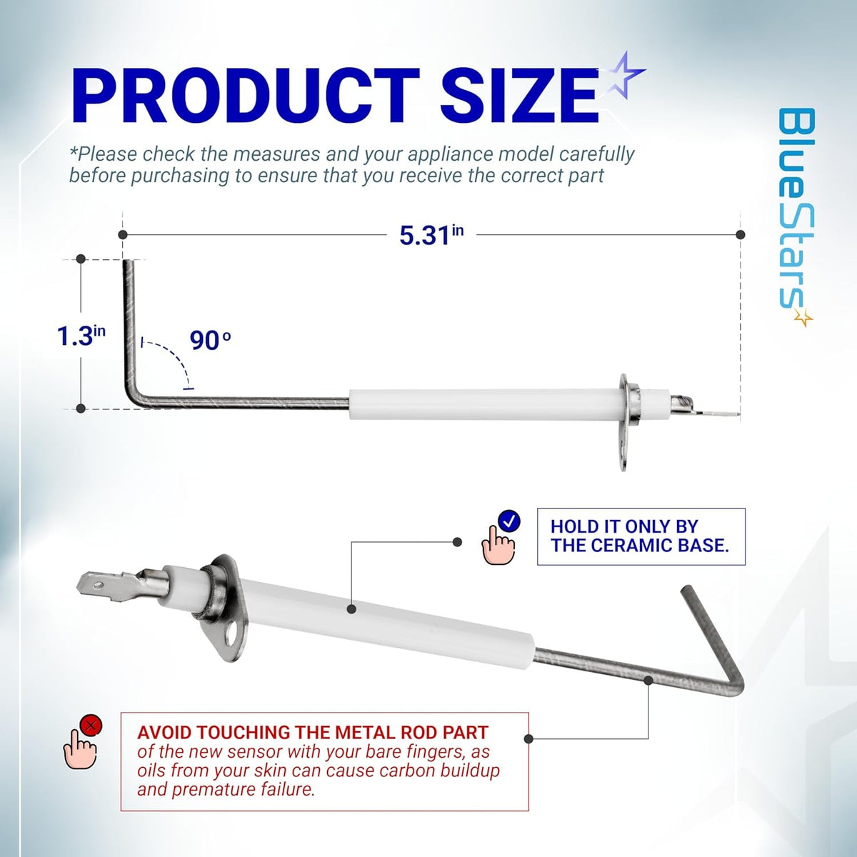 9W43 Furnace Flame Sensor 2-Pack fits select Lennox, Armstrong, and Ducane furnaces