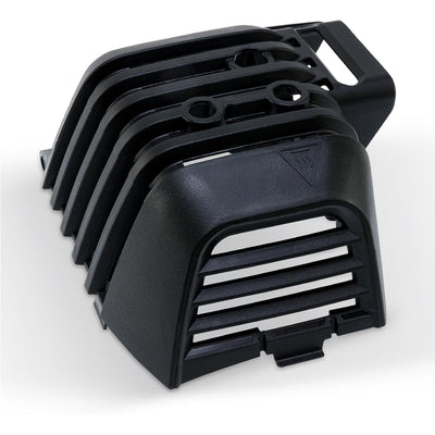 Black plastic muffler cover for Echo and Shindaiwa trimmers, replacement for A320001200.