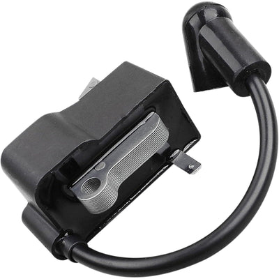Replacement ignition coil with spark plug wire for Husqvarna and Jonsered chainsaws.