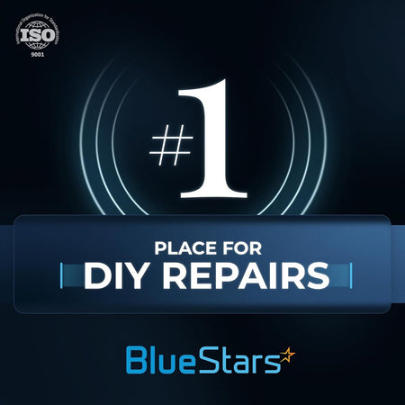 BlueStars #1 place for DIY repairs graphic for gas range burner parts.