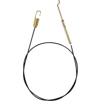 946-0897 snow blower auger clutch cable with tension spring and metal adjustment rod.