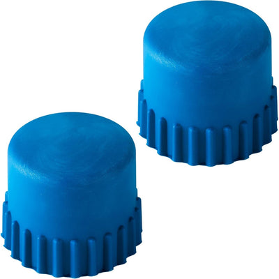 Two blue replacement bump knobs for Husqvarna T25 trimmer heads.