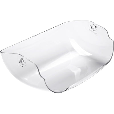 Clear plastic refrigerator dairy door bin replacement for Frigidaire, Crosley, and Kenmore refrigerators.