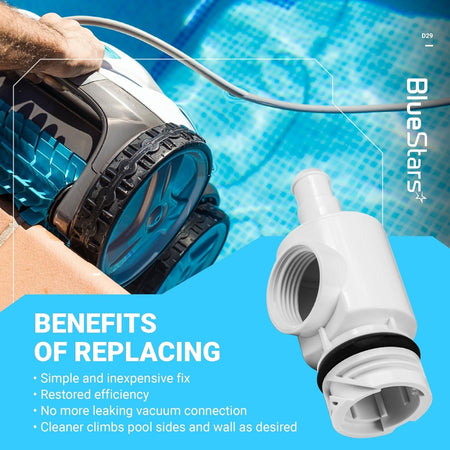 D29 UWF Universal Wall Fitting quick disconnect replacement part for pool cleaners.
