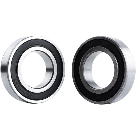 Two 6006-2RS deep groove ball bearings with black double rubber seals.