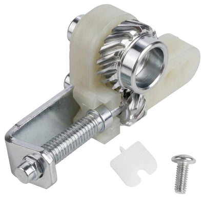 Chainsaw chain tensioner adjuster assembly with metal gear and screw for Stihl MS series models.