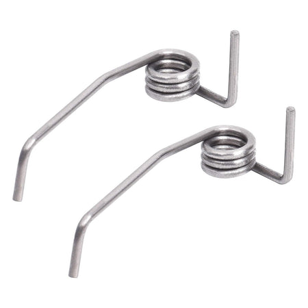 Two metal DA61-08314A refrigerator divider door replacement springs for Samsung refrigerators.