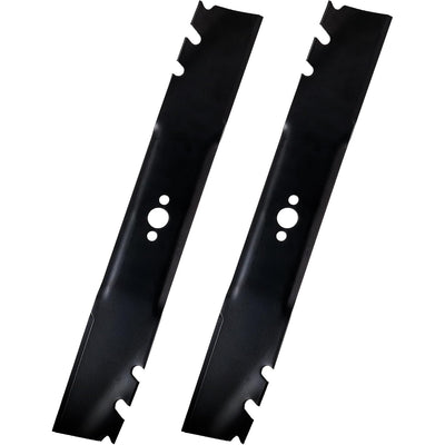 Two 30-inch replacement mower blades for Toro Timemaster and Exmark mowers.