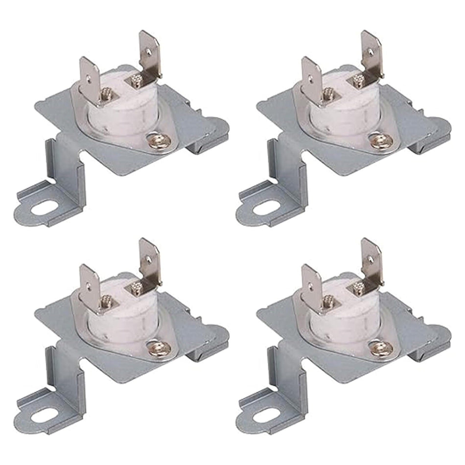 Set of four 6931EL3003D dryer thermal fuse thermostats for LG, Kenmore, and GE dryers.