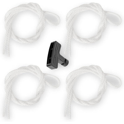 Four 140cm pull start ropes and one black handle grip for Predator 212 and Honda GX series engines.