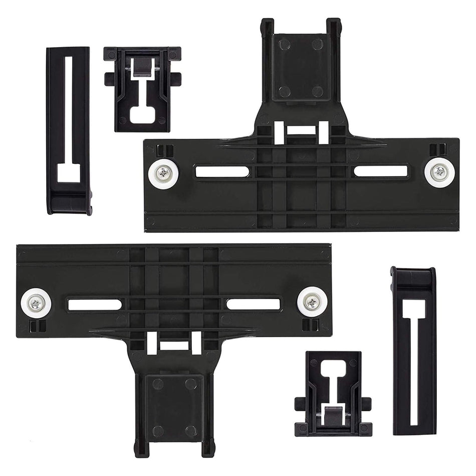 Dishwasher top rack adjuster and positioner kit for Whirlpool, Kenmore, and KitchenAid dishwashers.