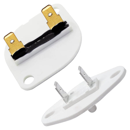 3390719 thermal fuse and 8577274 thermistor replacement parts for Whirlpool, Kenmore, and Maytag dryers.
