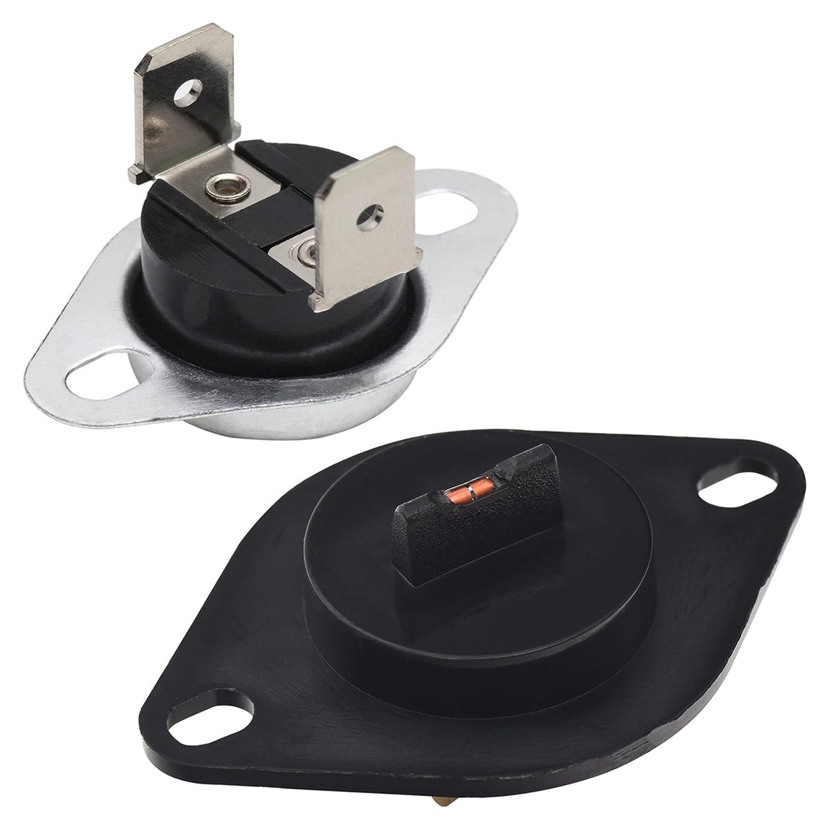 DC47-00016A dryer thermal fuse thermostat and DC32-00007A dryer thermistor replacement parts for Samsung and Kenmore.
