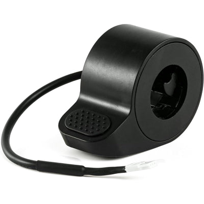 Black electric scooter thumb throttle replacement with cable and connector for GXL V2 and Apex series.