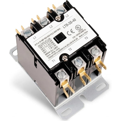3 Pole 40 Amp Contactor 120V Coil DP Contactor HVAC Contactor - 42CF35AF Equivalent