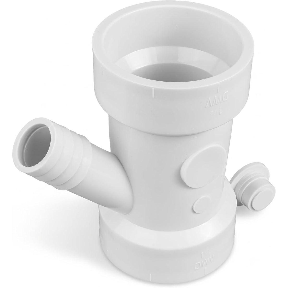 212332 Condensate Drain Pipe, white multi-port pipe shown in a plain product view