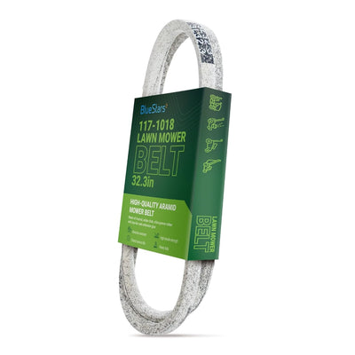 117-1018 replacement drive belt for Toro Recycler lawn mowers in branded packaging.