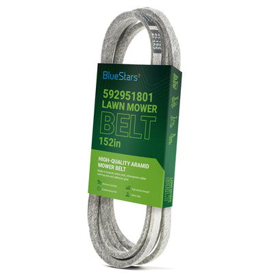 592951801 replacement deck belt for 54-inch Husqvarna and RedMax zero-turn mowers in branded packaging.