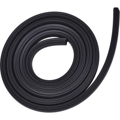 Coiled black dishwasher door seal gasket for Maytag, Amana, and Whirlpool appliances.
