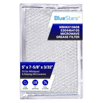 BlueStars 5" x 7-5/8" microwave grease filter replacement for Frigidaire and GE microwaves.