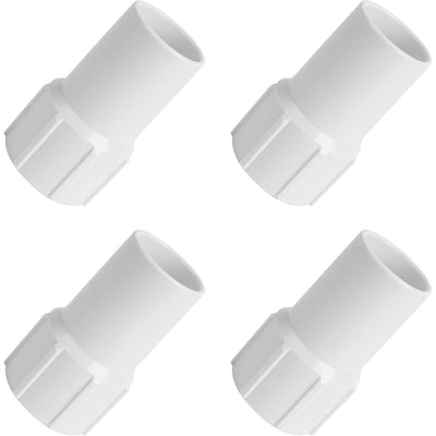 Set of four 1-1/2 inch white replacement pool vacuum hose cuffs for spiral-wound hoses.
