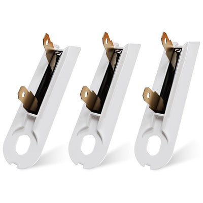 Set of three 3392519 dryer thermal fuses for Whirlpool, Maytag, and Kenmore dryers.