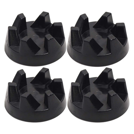 Set of four black blender drive coupling replacements for KitchenAid blenders.