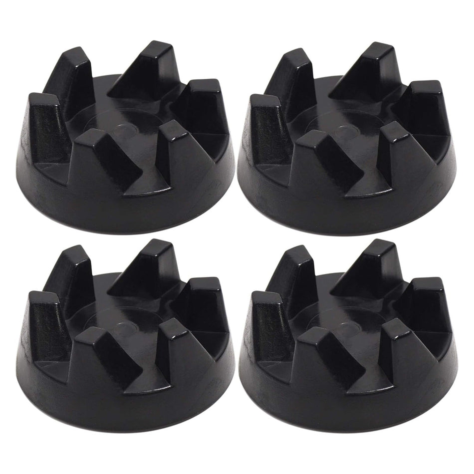 Set of four black blender drive coupling replacements for KitchenAid blenders.