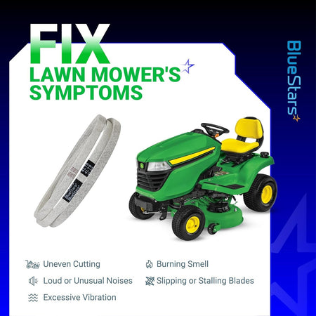954-0461 replacement drive belt for Cub Cadet lawn mowers showing common symptoms of a worn belt.