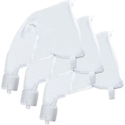 Three white zippered all-purpose replacement bags for Polaris 360 and 380 pool cleaners.