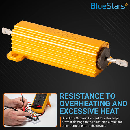 Single 50W 25 ohm aluminum case wirewound resistor with heat-resistant design.