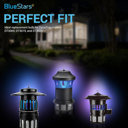 Three DynaTrap insect trap models compatible with 21050 U-shape 2-pin UV light bulbs.