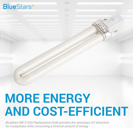 Single 21050 U-shape 2-pin base 9W UV light bulb replacement for mosquito traps.