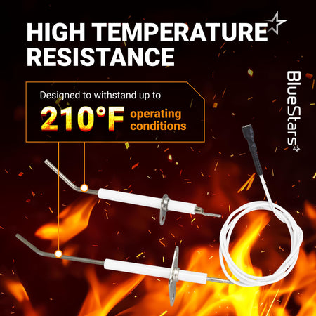 IDXLFLS1930 flame sensor for Hayward pool heaters, highlighting high-temperature resistance up to 210°F.