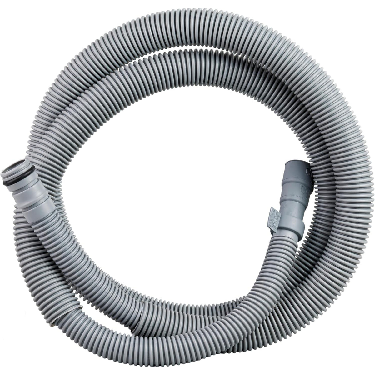 AEM74333104 Dishwasher Drain Hose Assembly, coiled gray hose with connectors visible