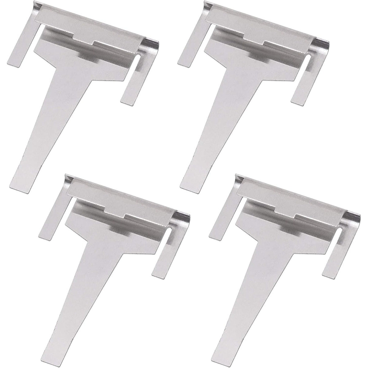 Set of four DA61-06796A refrigerator evaporator drain clips for Samsung refrigerators.