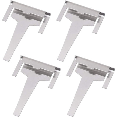 Set of four DA61-06796A refrigerator evaporator drain clips for Samsung refrigerators.