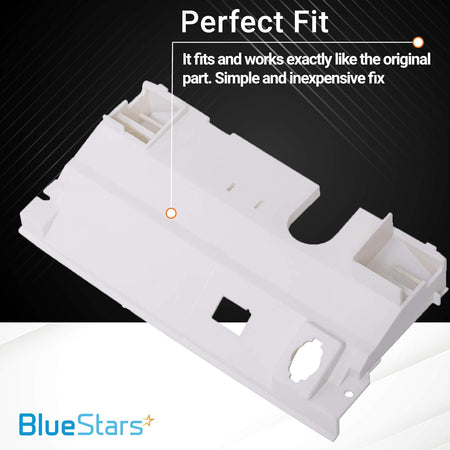 White WP2180226 refrigerator control bracket replacement part for Whirlpool and Kenmore appliances.