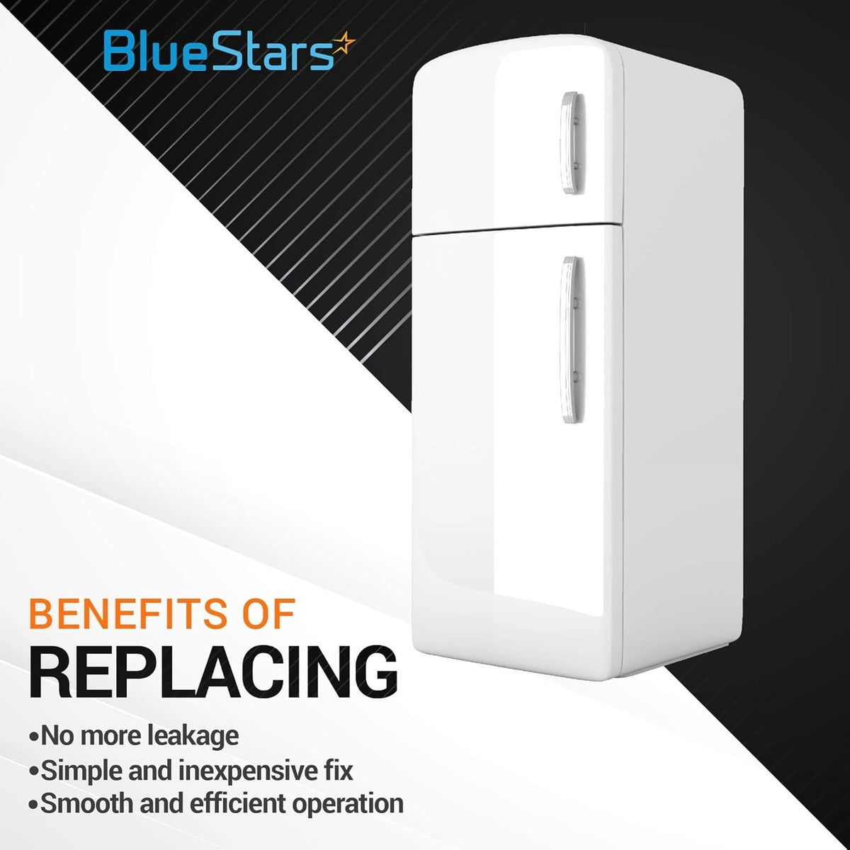 Graphic showing benefits of replacing a refrigerator dispenser grille for Whirlpool and Kenmore models.
