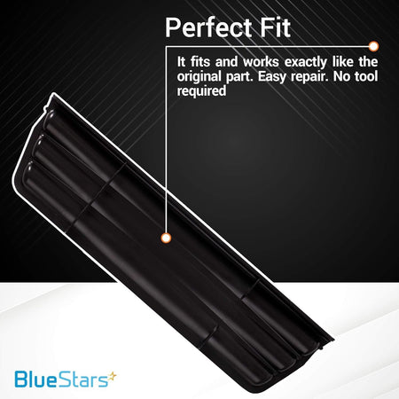 Black replacement refrigerator dispenser grille for Whirlpool and Kenmore models.