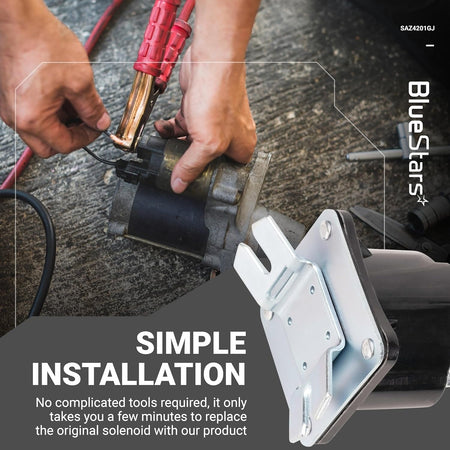 Instructional graphic showing the simple installation of a 12V 4-terminal dump trailer solenoid.
