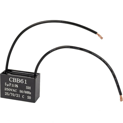 CBB61 5uF 2-Wire 250V 450V AC Ceiling Fan Capacitor - 50/60 Hz